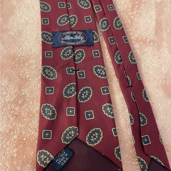 Allen Solly Burgundy Geometric Men's Tie - Picture 5 of 7